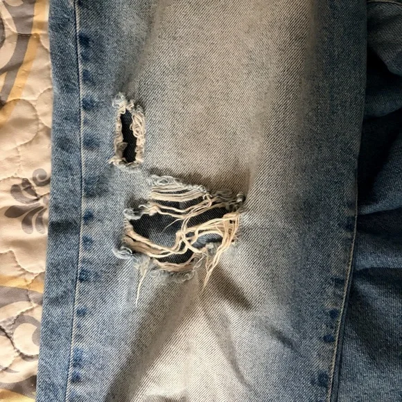 Free People Pearl Bejeweled Straight leg distressed jeans, 29 - Picture 14 of 14